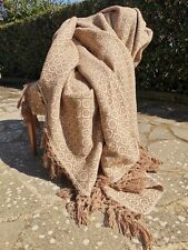 TAPPETO/COPERTA MATRIMONIALE IN LANA, TELAIO A MANO, ARTIGIANATO ANNI '40-'50