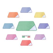 TOVAGLIETTA e TOVAGLIOLO ASILO a QUADRETTI TINTO IN FILO con tela AIDA per ricam