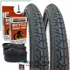 KIT 2 COPERTONI 2 CAMERE D'ARIA BICI 26 X 1.75 44 559 VALVOLA ITALIA 40mm DEESTO