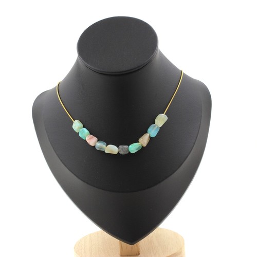 Collana perle opale - 10,