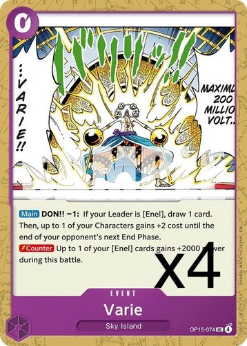 Gioco carte one piece - 4x,