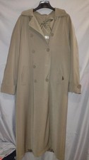 BREM Rainwear Cappotto Lungo Trapuntato Foderato Donna Taglia 14 Beige Doppiopetto