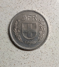 5 FRANCHI SVIZZERI ANNO 1968