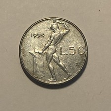 MONETA 50 LIRE VULCANO PICCOLA