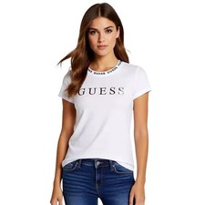T-shirt donna Guess bianca con