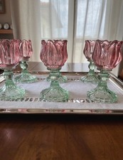 Set 6 bicchieri / portacandele in vetro