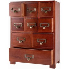 Cassetto farmacista in legno