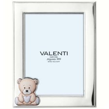 Cornice Portafoto per Bambino con Orsetto con Cuore Azzurro cm 13x18