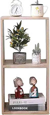 Doppio Cubo Arredo Portaoggetti Libreria Scaffale Rovere 35X30X70 Legno MDF Mens