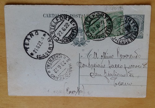 1922 cartolina postale - cartolina,