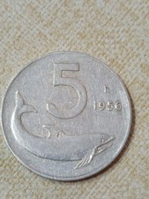 ITALIA 5 LIRE DELFINO 1956 BB