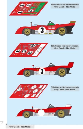 Decals ferrari 312 - decals, pb