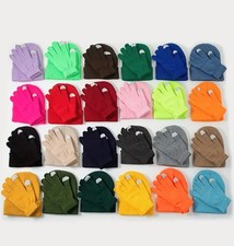 Set Cappello Unicolore + Guanti Touchscreen Invernali Accessori per Uomo Donna