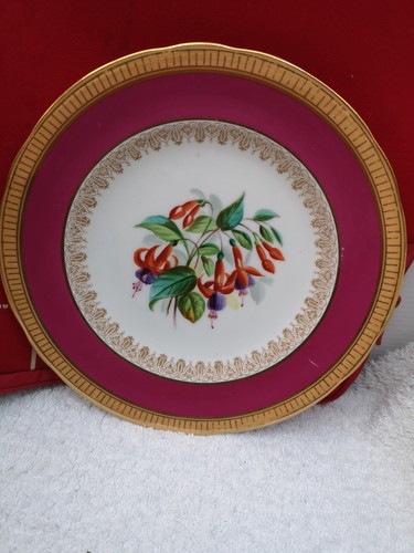 Limoge gilt rimmed fuchsia - limoge?,