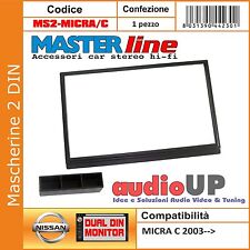 MASCHERINA AUTORADIO 2 DIN NISSAN MICRA DAL 2005 IN POI  ADATTATORE DOPPIO DIN