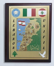 I155315 CREST - Targa UNIFIL Libano - h cm. 23x18 BOX