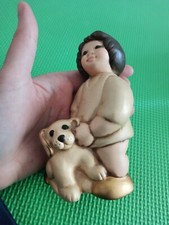 Thun tini's bimba bambina unicef cane salopette champagne oro bollino quadrato