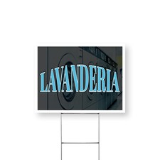 Insegna lavanderia cortile - lavanderia,