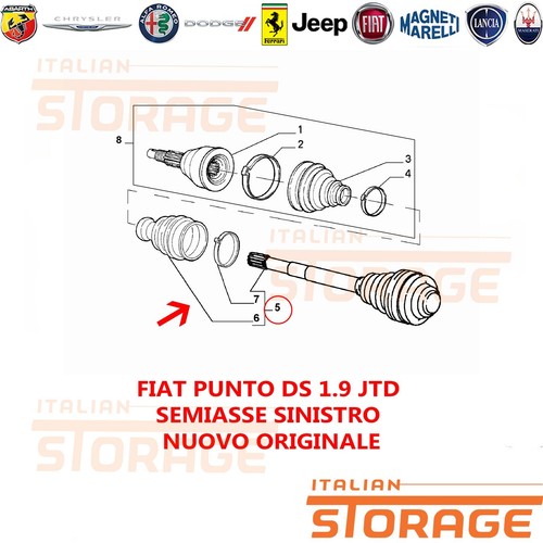 Fiat punto jtd - 1.9, semiasse