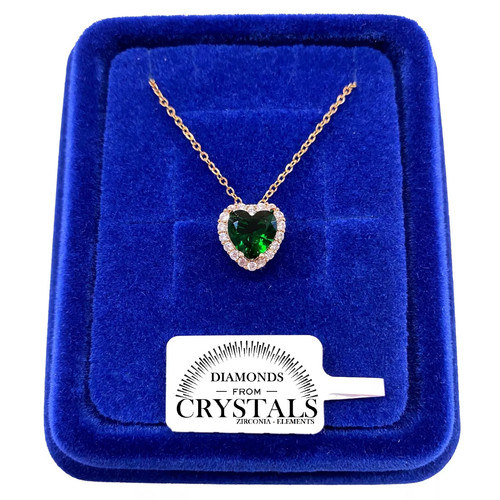 Collana cuore verde catenina - collana,
