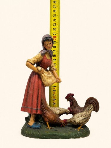 Contadina con galline - , presepe