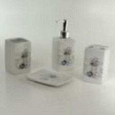 Set 4 pezzi bagno romantica