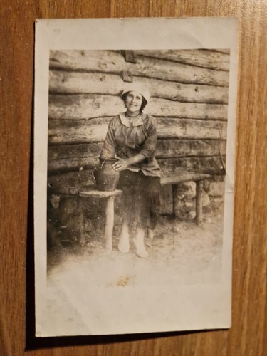 20160 foto cartolina donna - cartolina,