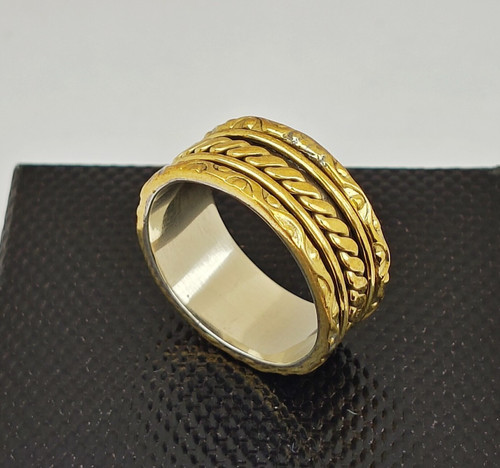 Anello girevole design - , ottone