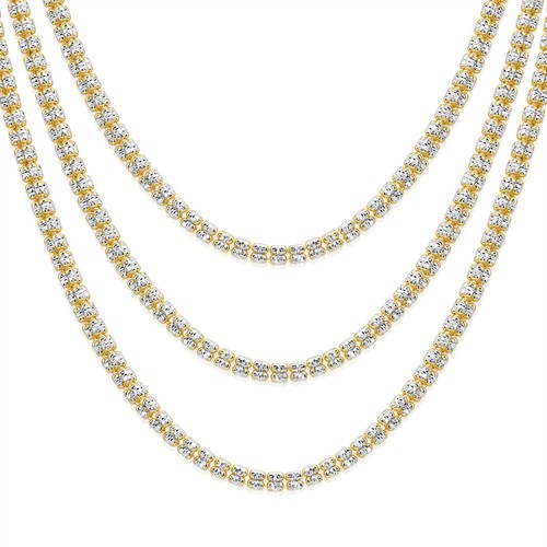Collana italiana oro bicolore