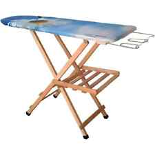 Asse da Stiro Legno Massello Tavolo di Legno di Faggio Regolabile Portatile