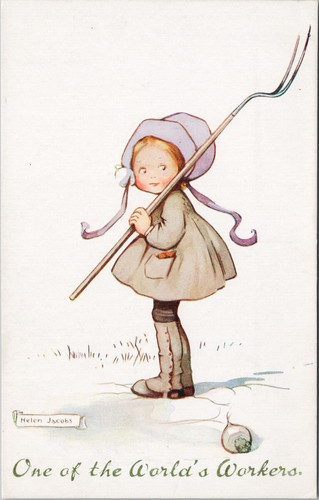 Cartolina helen jacobs - cartolina, artista