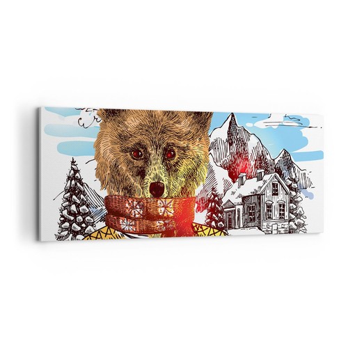 Quadro tela 100x40cm orso - tela,