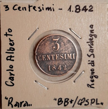 3 CENTESIMI 1842 - REGNO DI SARDEGNA - CARLO ALBERTO - RARA