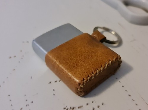 Handmade leather zippo lighter - leather,