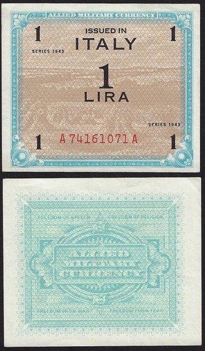 1943 allied military currency - military,
