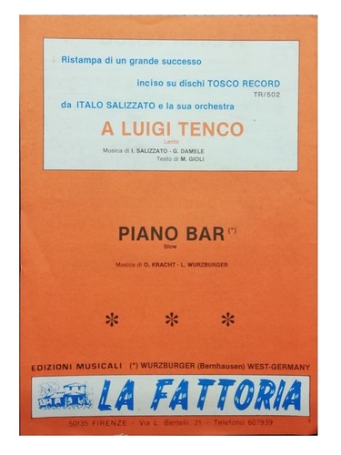Spartito vintage luigi tenco - luigi,