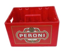 Cassetta Birra Peroni trasporto bottiglie da 33 cl cassa plastica dura vintage