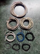 9 Cavi elettrici grigi,blu e neri in rame di diversa lunghezza e spessore, USATI