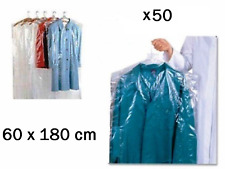 BUSTE COPRIABITI VESTITI MAXI 60X180 Cm. POLIETILENE PER LAVANDERIE TINTORIE