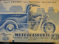 brochure pieghevole 1936 MOTO TRASPORTI F.B. Boselli MILANO #52