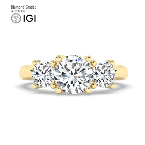 Anello trilogy diamante tondo - anello,