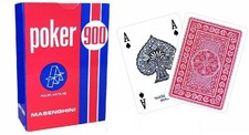 Masenghini poker 900 rosso, triplex mazzo di 55 carte.