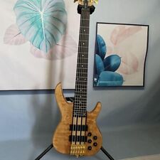 Basso Elettrico 6 Corde BSR Collo Solido Attraverso Corpo Hardware Oro 24 Tasti