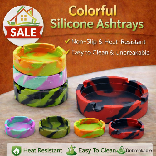 Silicone ashtray portable - silicone,