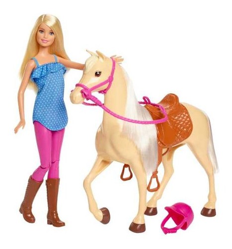 Mattel set bambola con cavallo - bambola,
