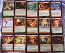 LOTTO 30 CARTE PER MAZZO COMMANDER MONORED BURN MAGIC MTG Bonfire of the Damned