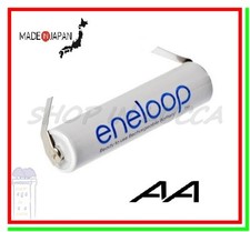 batteria ricaricabile 1,2v a saldare Eneloop pila stilo AA 1900mAh lamelle "U"