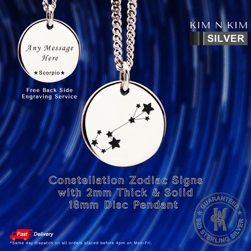 925 silver zodiac necklace - zodiac,
