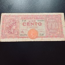 lotto banconote italiane 500 Lire Repubblica 1976 E 100 Lire 1944 Lotto A18