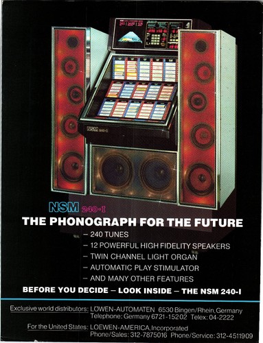Pubblicità jukebox vintage - pubblicità,